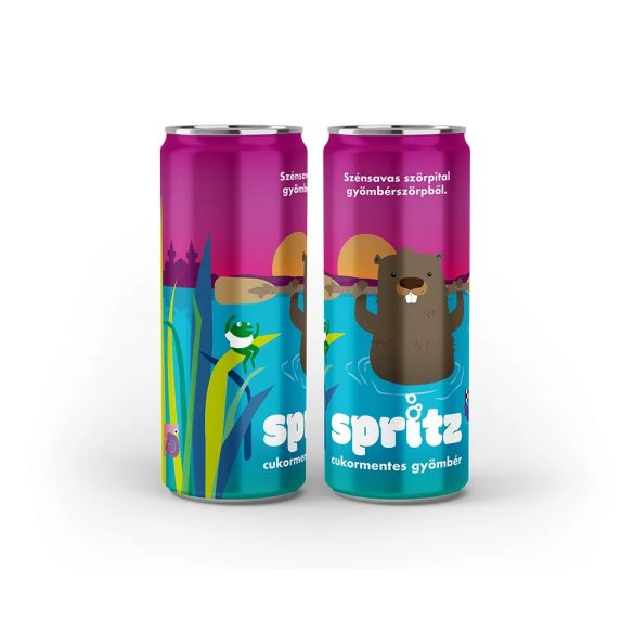 spritz cukormentes gyömbér szénsavas szörpital (330 ml)