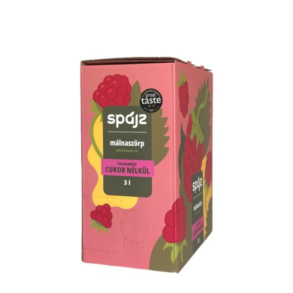Spájz Málnaszörp édesítőszerrel Bag-in-Box (3 liter)