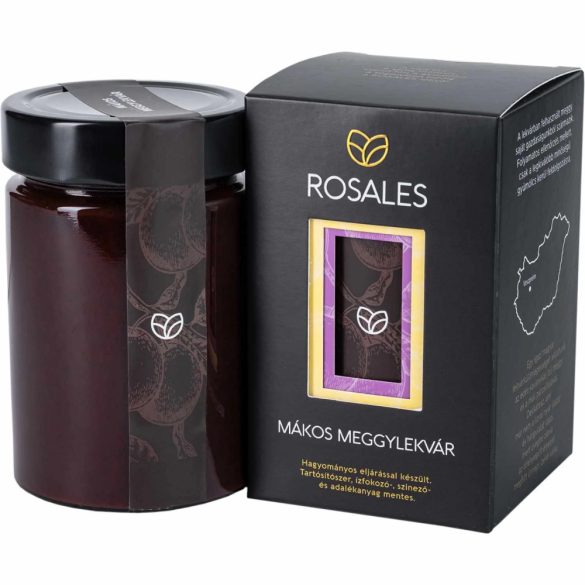 Rosales Mákos meggylekvár (370 ml)